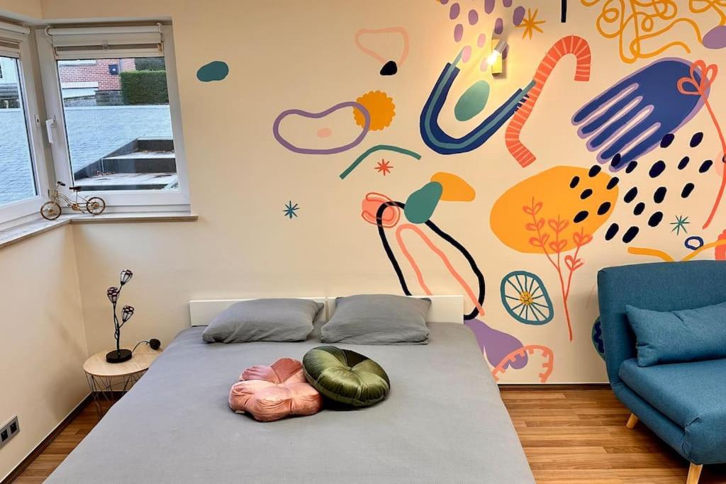 La Fresque D'Heloise - Appartement 1 Chambre 2 Lits Doubles Péruwelz Extérieur photo