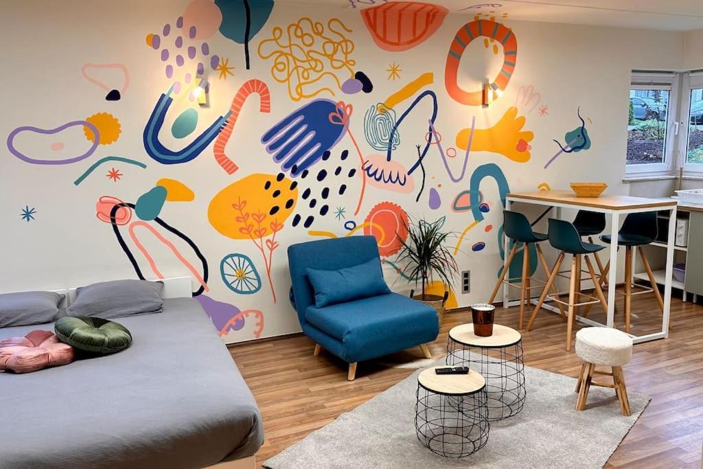 La Fresque D'Heloise - Appartement 1 Chambre 2 Lits Doubles Péruwelz Extérieur photo